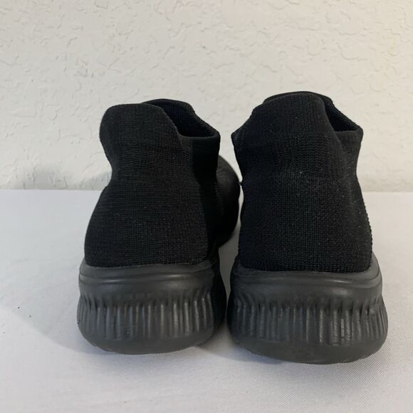 Knit Slip On Sneakers Size 40 Black Lightweight Comfort Walking Shoe Casual - Picture 7 of 10